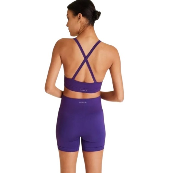 ALALA Seamless Barre Shorts NWT Purple - Picture 12 of 14